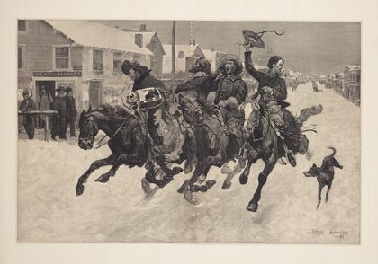 Cowboys Coming to Town for Christmas (1889)