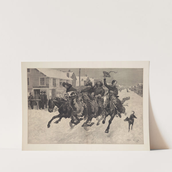 Cowboys Coming to Town for Christmas (1889) by Frederic Remington