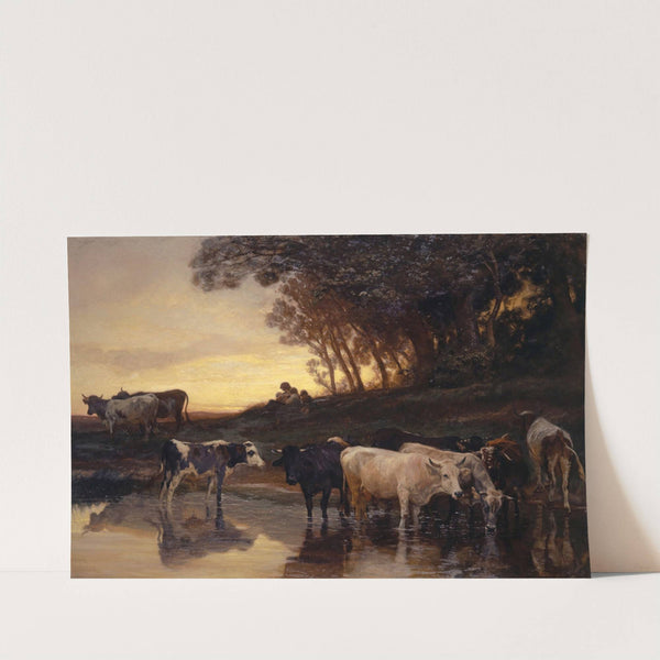 Cows at the Watering Place by Johann Rudolf Koller