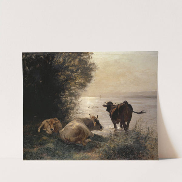 Cows by the Lakeside by Johann Rudolf Koller