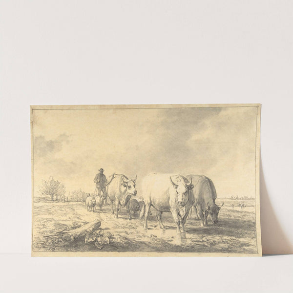 Cows in a Landscape (19th century) by Eugène Joseph Verboeckhoven