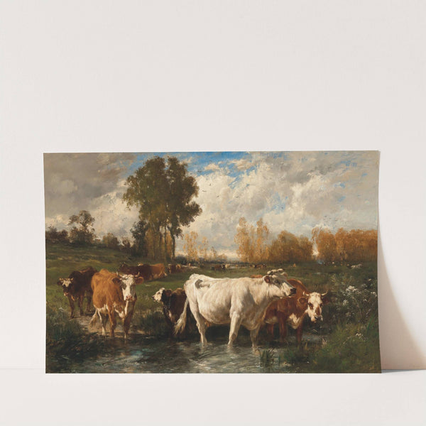 Cows in a Meadow by Émile van Marcke