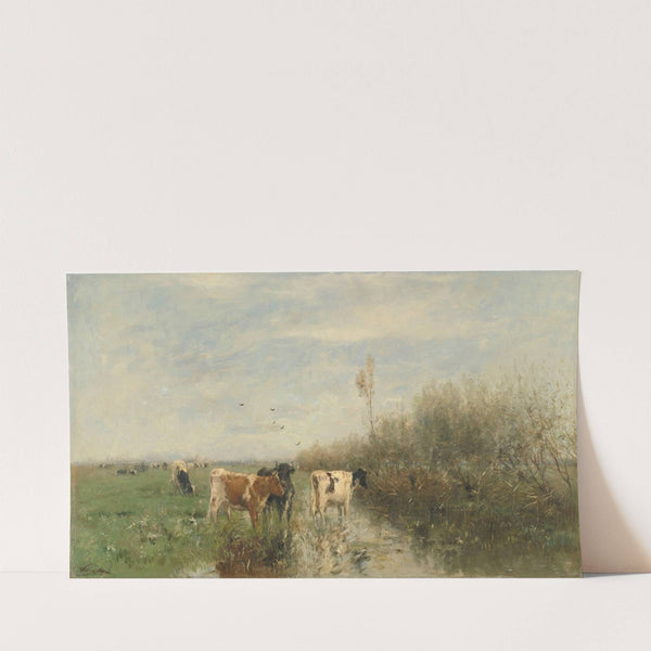 Cows in a Soggy Meadow (1860 - 1900) by Willem Maris