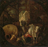 Cows in a stable; witches in the four corners (1615)