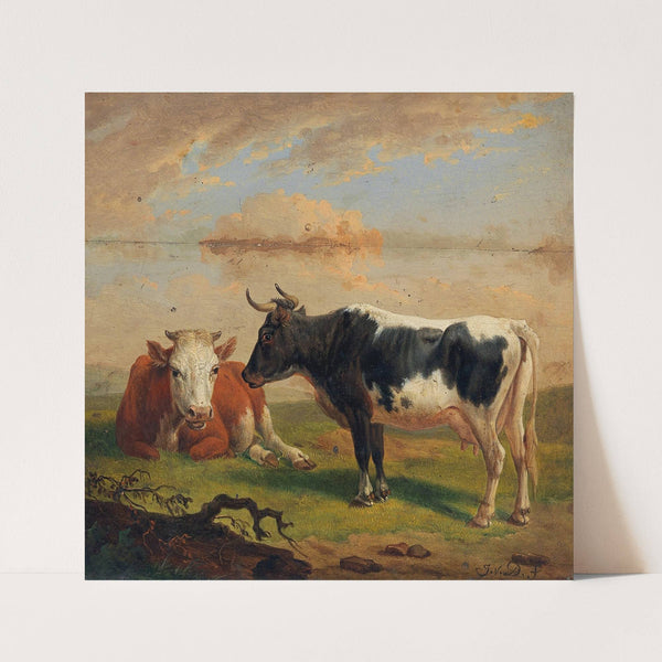 Cows in the Pasture by Alexander Johann Dallinger von Dalling
