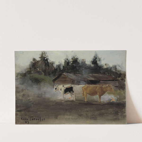 Cows in Turf Smoke, study by Eero Järnefelt