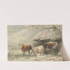 Cows in winter by Henry Willis