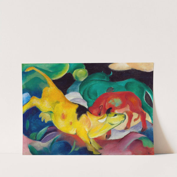 Cows, red, green, yellow (1911) by Franz Marc