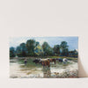 Cows wading in the river (1893) by Stanisław Masłowski