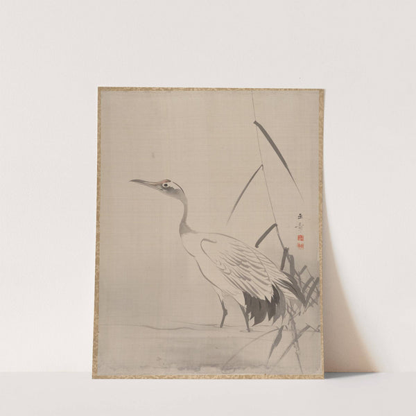 Crane Among Reeds (1887–92) by Kawabata Gyokushō