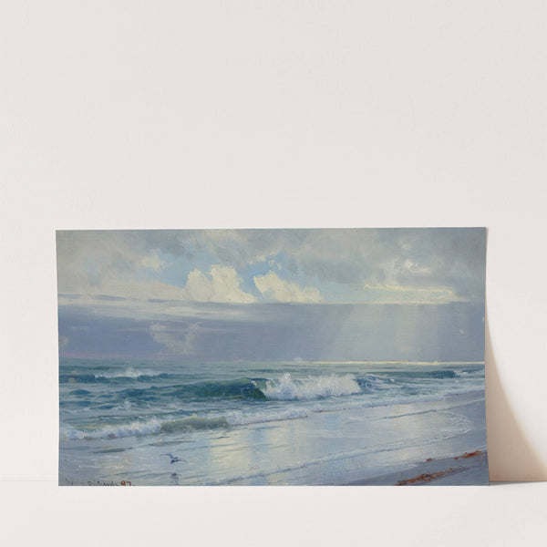 Crashing Waves Along the Seashore (Off the Coast, Rhode Island) (1897) by William Trost Richards