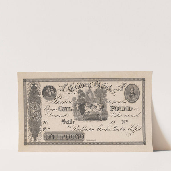 Kendal Bank ten pound note (1820-1829) by Perkins & Heath