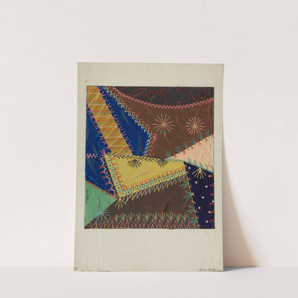 Crazy Quilt (c. 1940) by Ruth M. Barnes