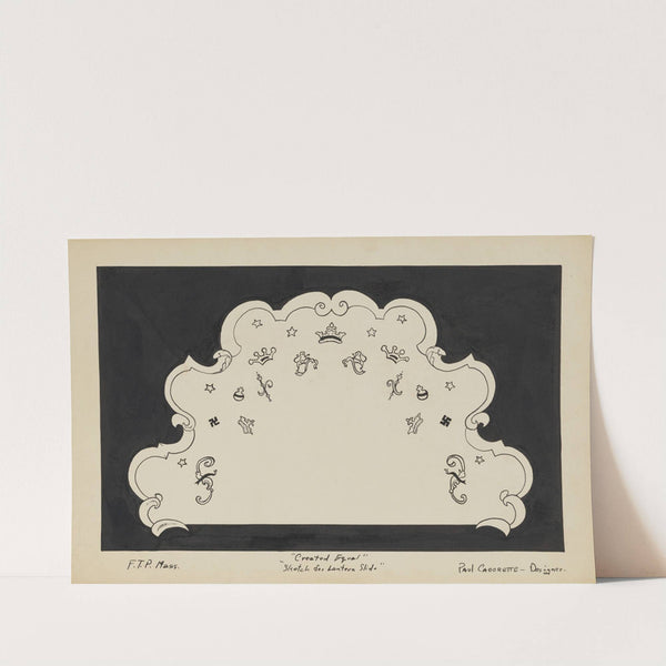 Created Equal: Sketch no. 10, Sketch for Lantern Slide (Frame) (1934-1943) by Paul Cadorette