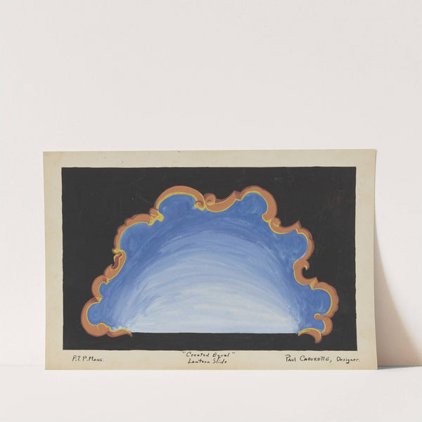 Created Equal: Sketch no. 11, Lantern Slide (Framed Sky) (1934-1943) by Paul Cadorette