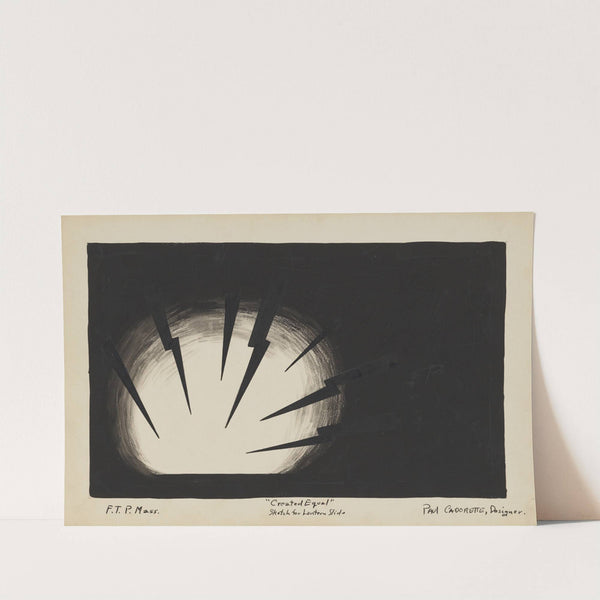Created Equal: Sketch no. 7, Sketch for Lantern Slide (Bayonets) (1934-1943) by Paul Cadorette