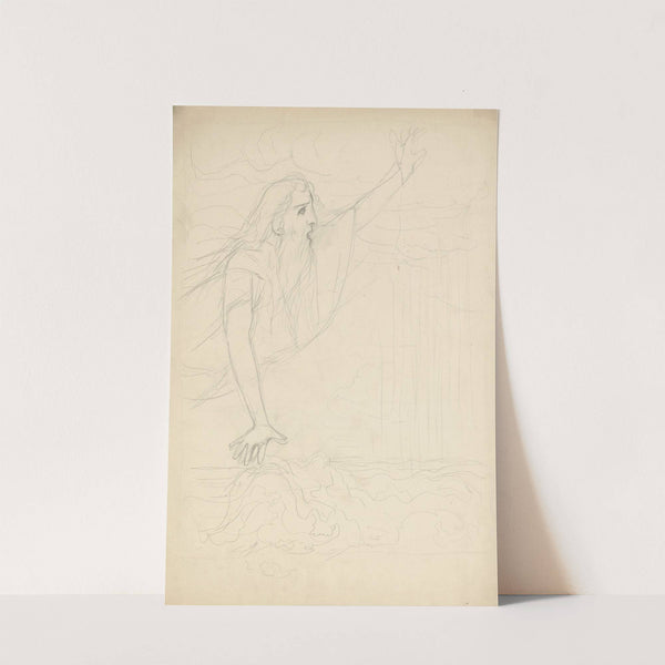 Creation of the world. God the Father floating above waters (1880 - 1920) by Hans Thoma