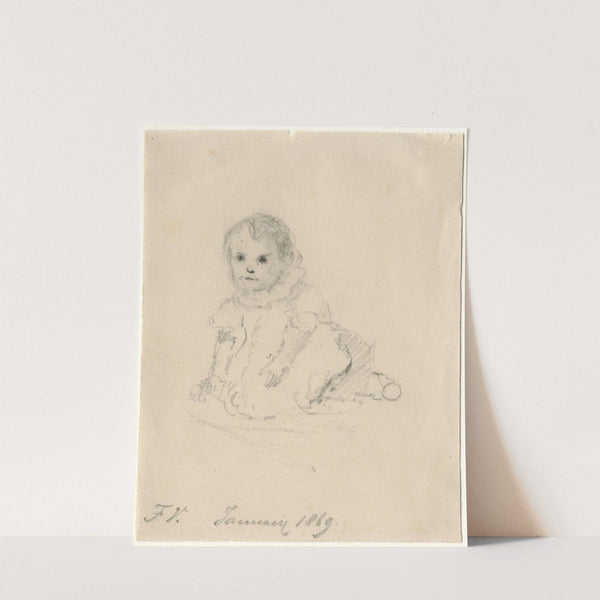 Creeping toddler (1869) by Floris Verster