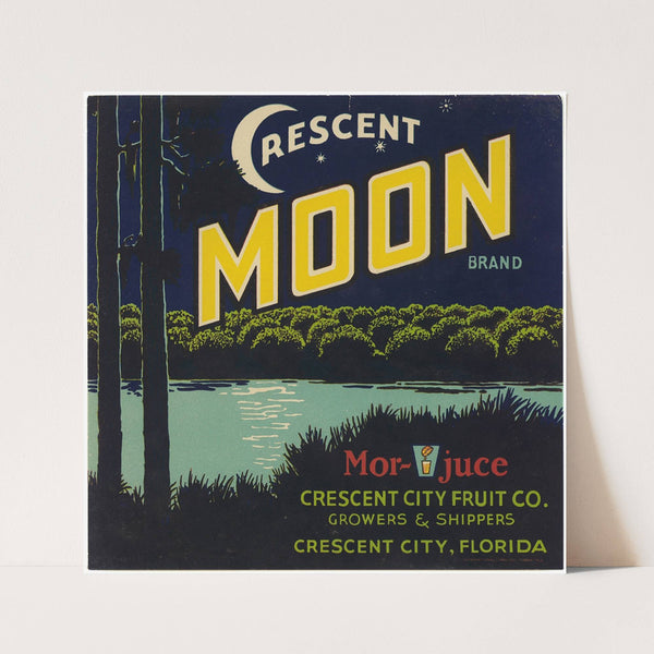 Crescent Moon Brand Fruit Label (1930s)