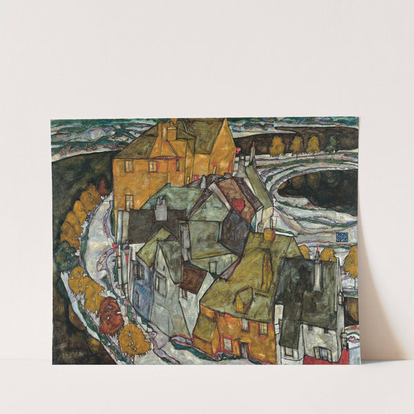 Crescent of Houses II (1915) by Egon Schiele