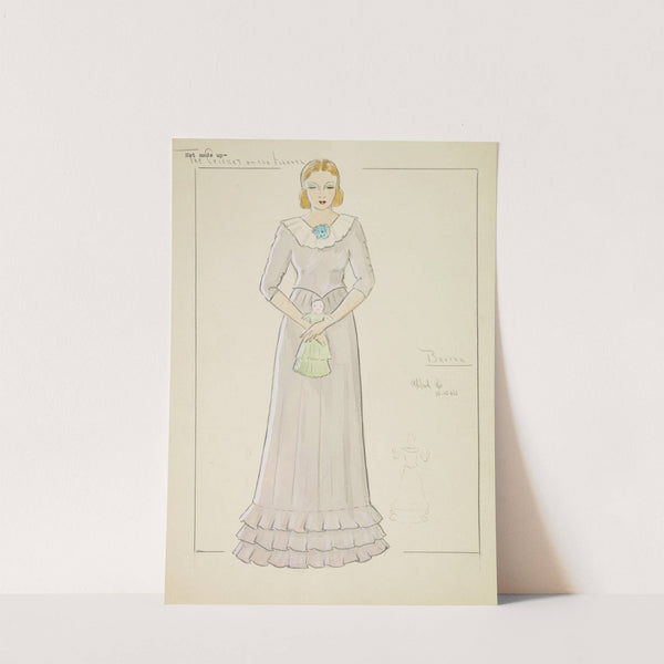 Cricket on the Hearth: Bertha grey floor length dress with doll (1934-1943) by Mary Merrill