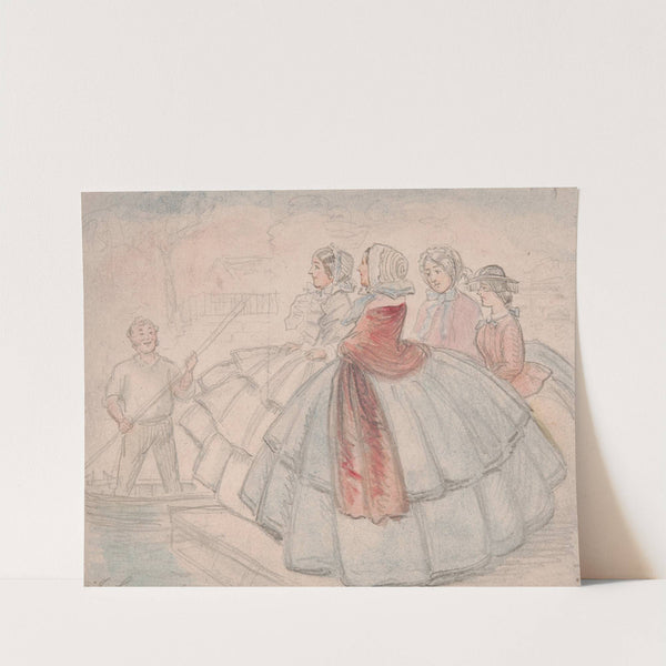 Crinolines by the River by John Leech