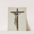 Cristo, Carved and Painted, on Black Carved Wooden Cross by Majel G. Claflin
