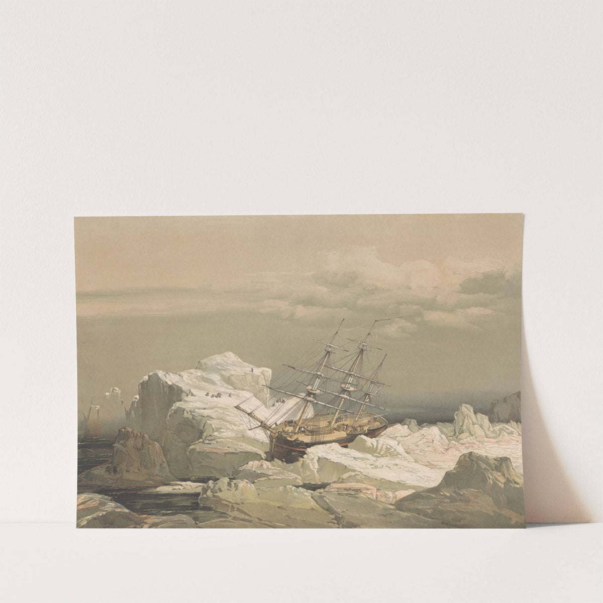 Critical position of H.M.S. Investigator, on the North Coast of Baring Island, August 20, 1851 (1854) by Samuel Gurney Cresswell