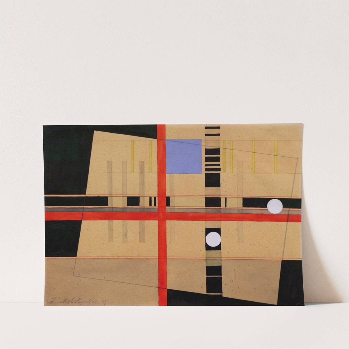 Croce rossa e palle bianche by László Moholy-Nagy