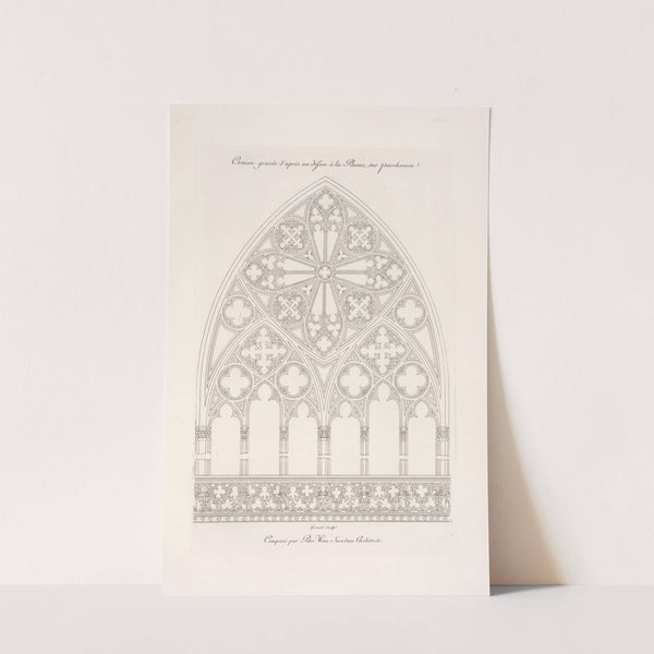 Croisée gravée d'après un dessin à la plume, sur parchemin. by Nicolas Xavier Willemin