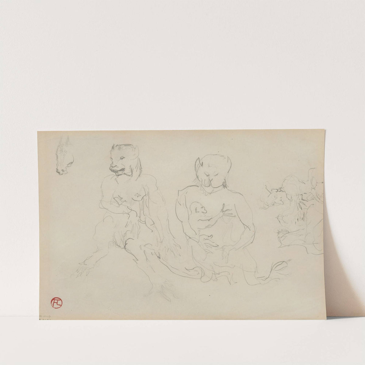 Croquis, Charge by Henri de Toulouse-Lautrec
