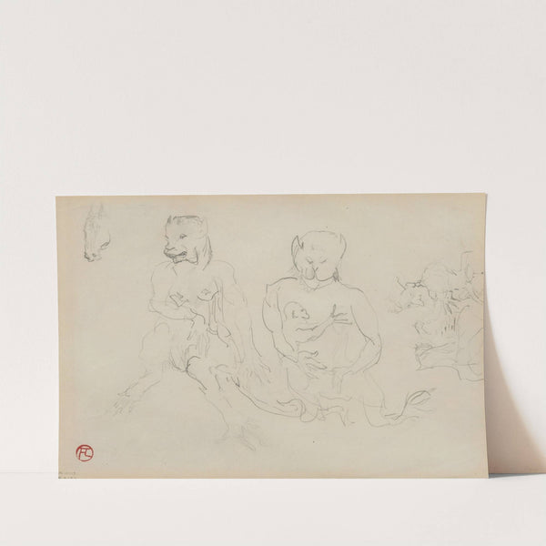 Croquis, Charge by Henri de Toulouse-Lautrec