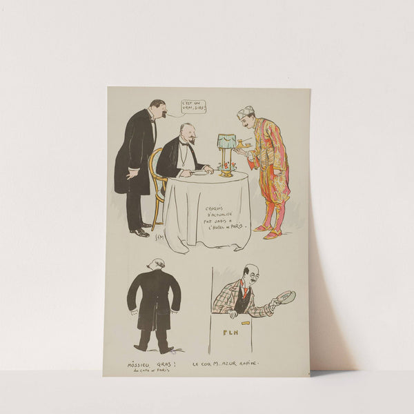 croquis d’actualité fait jadis à l’Hôtel de Paris (1913) by Georges Goursat (Sem)