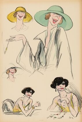 croquis de deux femmes