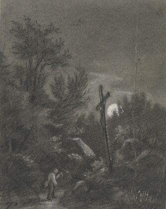 Cross in the moonlight