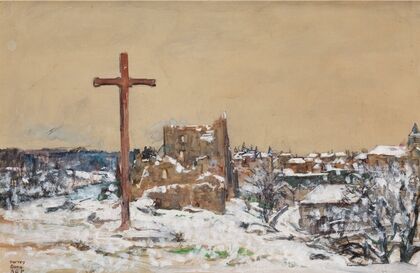Cross on a Winter Hilltop