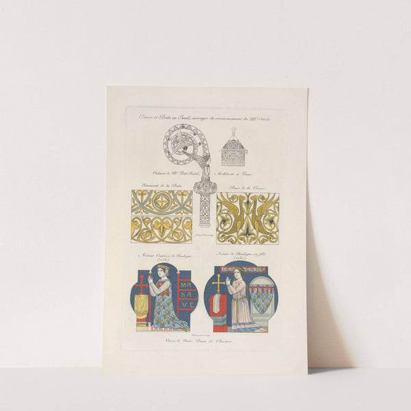 Crosse et boite en émail, ouvrages du commencement du XIIIe. siècle. by Nicolas Xavier Willemin