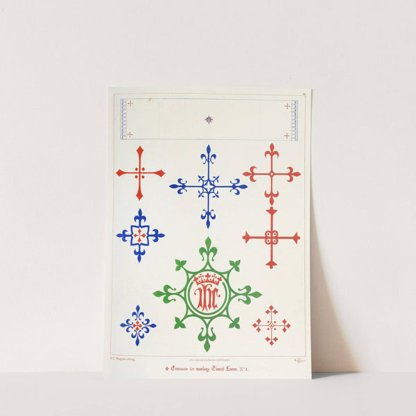 Crosses for marking Altar Linen by Augustus Pugin
