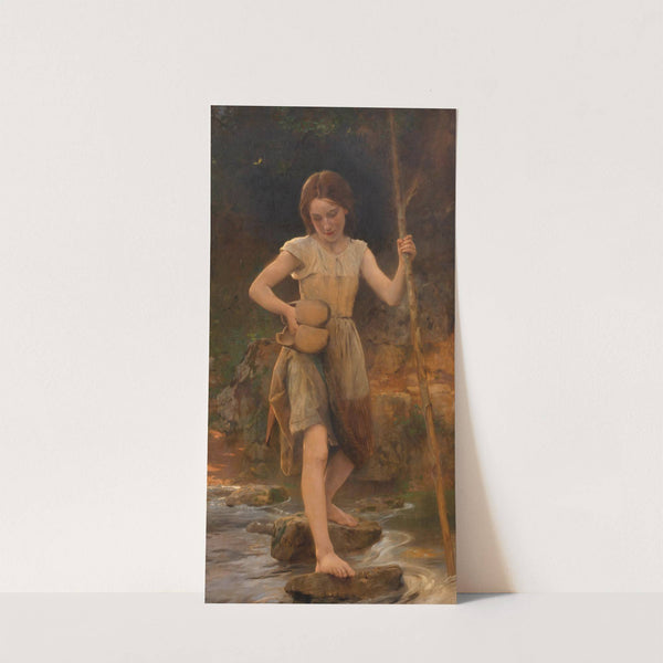 Crossing a creek (1895) by Léon-Jean-Basile Perrault