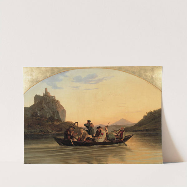 Crossing at Schreckenstein by Adrian Ludwig Richter