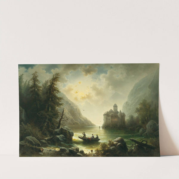 Crossing In A Moonlit Night by Albert Rieger