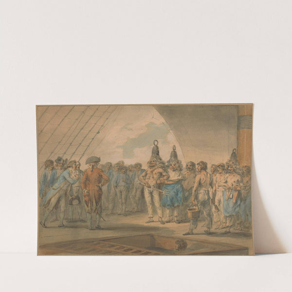 Crossing the Line Ceremony on Board the Ship, 'Vestal' by Julius Caesar Ibbetson