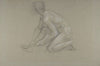 Crouching Nude Male Figure