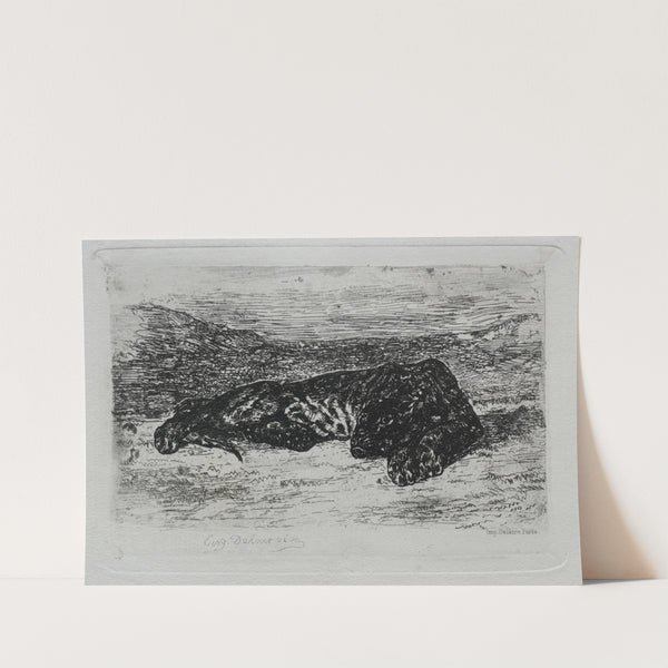 Crouching Tiger in the Desert (1846) by Eugène Delacroix