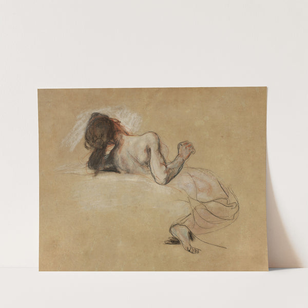 Crouching Woman (1827) by Eugène Delacroix