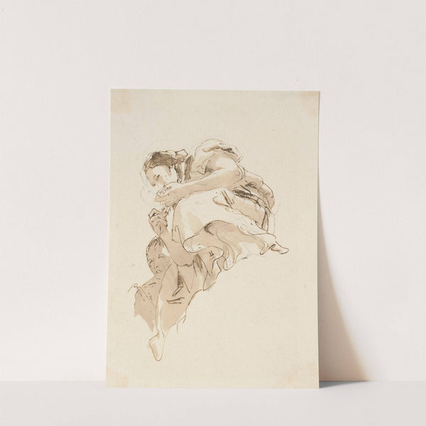 Crouching Woman with a Boy Behind Her (ca. 1742–57) by Giovanni Battista Tiepolo