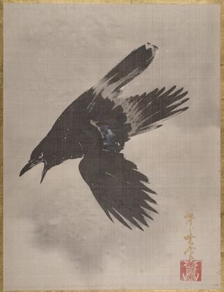 Crow Flying in the Snow (ca. 1887)