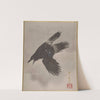 Crow Flying in the Snow (ca. 1887) by Kawanabe Kyōsai