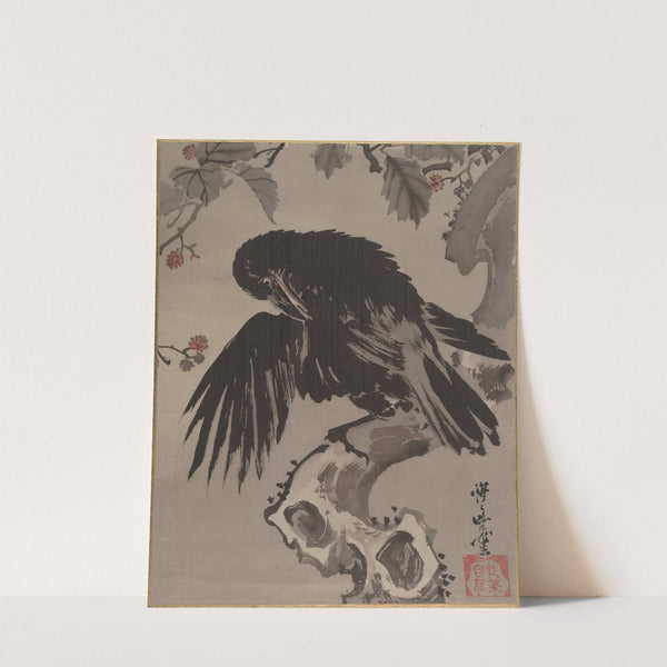 Crow on a Branch (ca. 1887) by Kawanabe Kyōsai