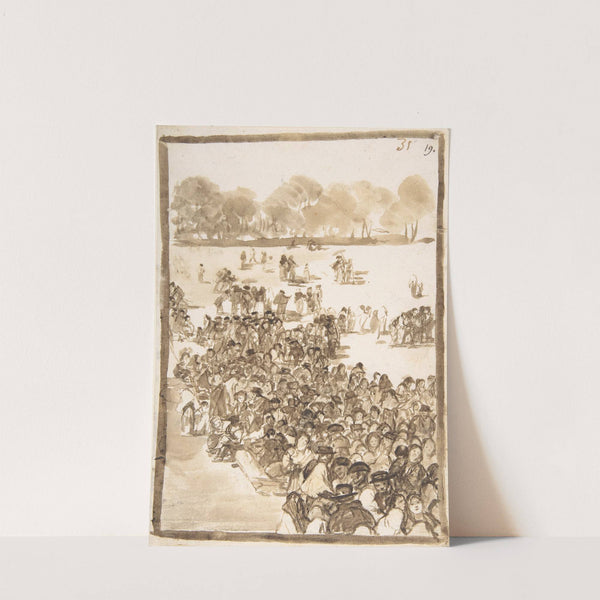 Crowd in a Park (ca. 1812–20) by Francisco de Goya